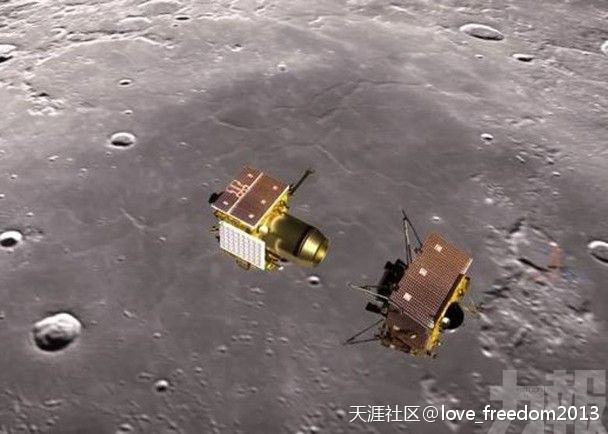 印度月船2号着陆器乐成与轨道器分说, 9月7日上岸月球南极